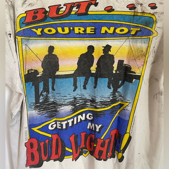 I Love You Man But You’re Not Getting My Bud Light thrashed vintage shirt - Picture 6 of 7